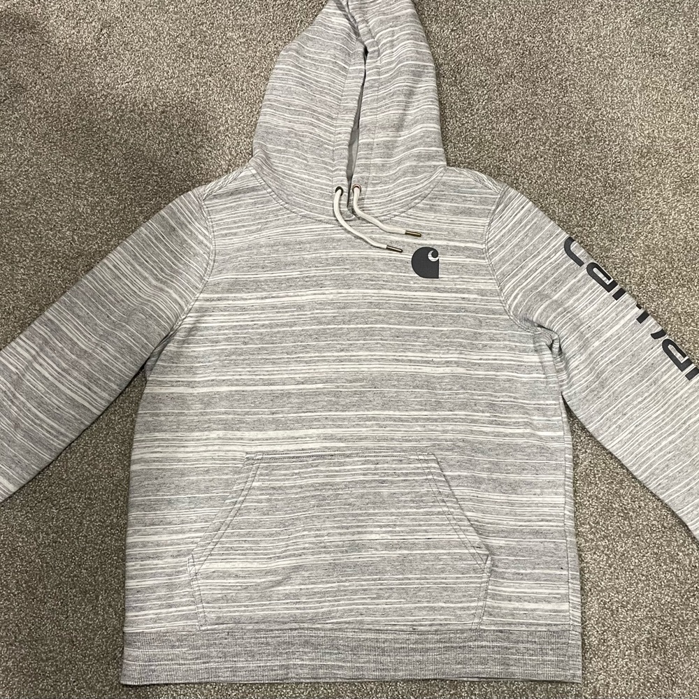 CARHARTT Women’s sweatshirt. Grey, relaxed fit. Large, size 12-14.